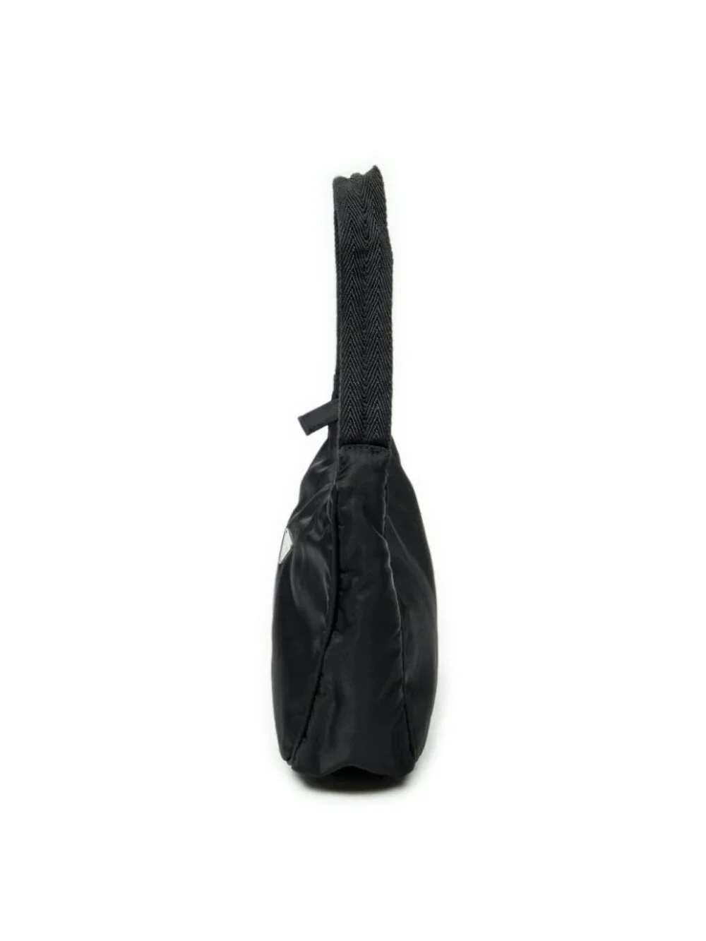 Prada Mini Zip Hobo Black Nylon Canvas - Picture 3 of 15